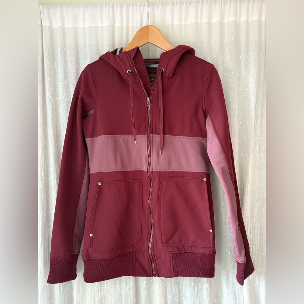 Empyre Maroon and Mauve Hooded Jacket
